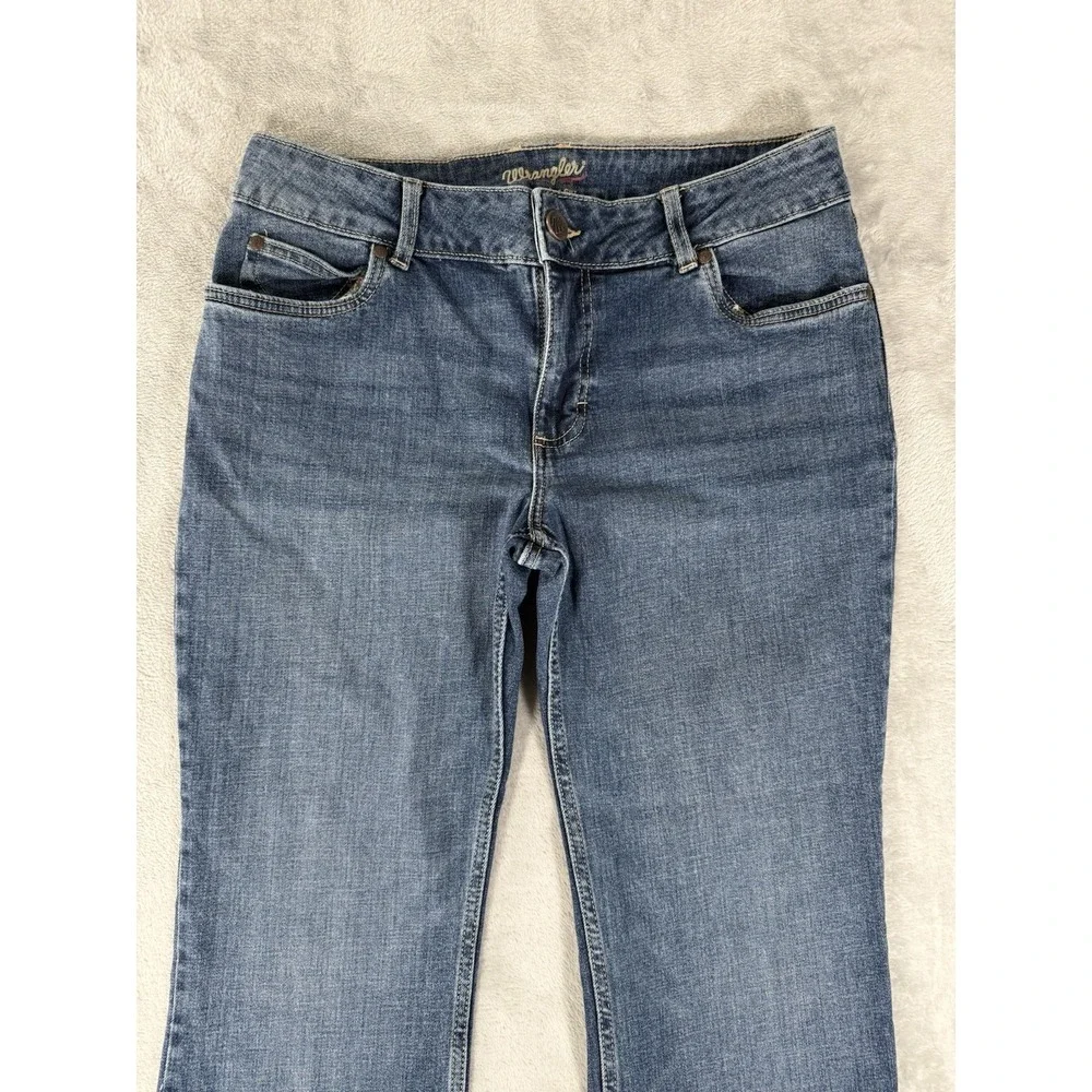 Wrangler Jeans Womens 11x34 Blue Denim‎ Retro Mae Bootcut Western Flare